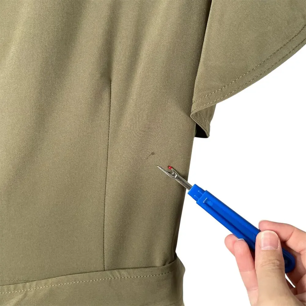 Calvin Klein Romper Womens 16 Army Green Sash Tie Pockets Short Split Sleeves - Picture 6 of 9